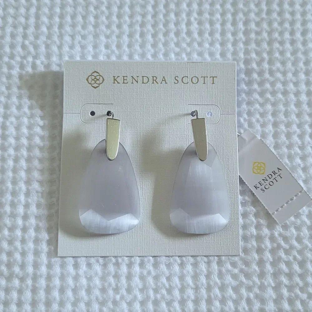 ✨️HP✨️ Kendra Scott "Marty" Drop Earrings in Slate Cat's🐈 Eye👁